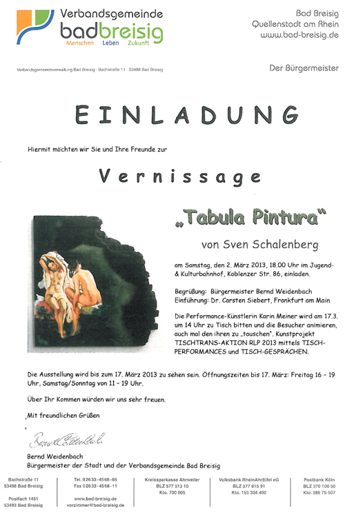 Ausstellung Sven Schalenberg in Bad Breisig